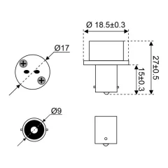 Adapteri BA9s kannasta G4 kantaan