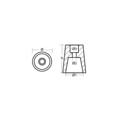 Anode Concept Beneteau akselianodi 50mm, sinkki