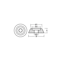 Anode Concept Lewmar/Swing 140 anodi, sinkki