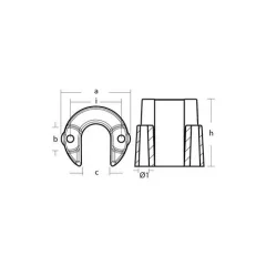 Anode Concept Yanmar perävetolaitteen anodisarja, alumiini