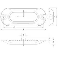 Attwood HP vedenalainen valo 3-LED, sininen