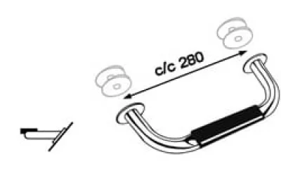 Båtsystem F2840 40° askelma peräpeiliin