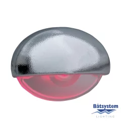 Båtsystem Steplight punainen led, kromattu