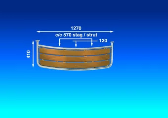 Båtsystem uimataso purjeveneelle 1270 X 410 mm