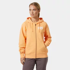 Helly Hansen Logo Full Zip huppari naisten, miami peach