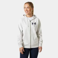 Helly Hansen Logo Full Zip huppari naisten, nimbus cloud