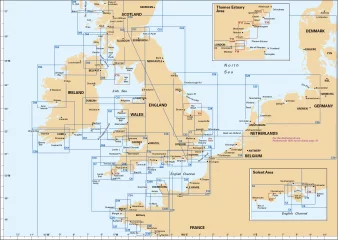 Imray veneilykartta St George´s Channel Anglesey to Dublin, Waterford