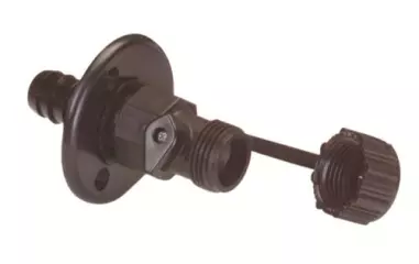 Johnson Pump läpivienti palloventtiilillä 3/4"
