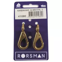 Carabiner 55mm, Stainless Steel, 2pcs