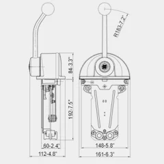 Kaukohallintalaite Ultraflex B-301 CR 1-vipuinen