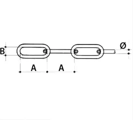 Chain 2mm, Stainless Steel