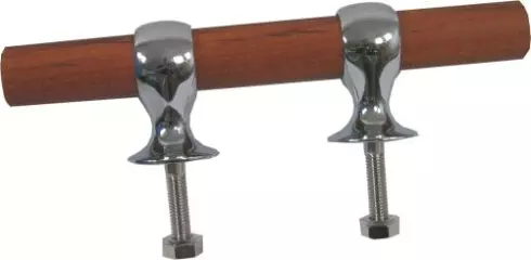 Cleat, 250mm, teak/brass