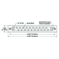 Kytkentäkisko 2x6mm + 20, 150A