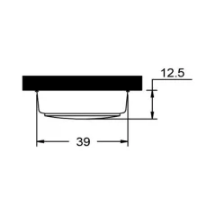 LED 180° kohteliaisuusvalo valkoinen, pinta-asennus 12VDC