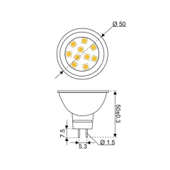 LED polttimo 10, SMD GU5,3 10-30V