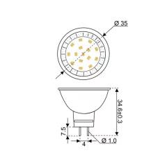 LED polttimo 15, SMD GU4 10-30V 2700K