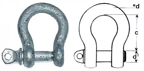HDG BOW SHACKLE 14 MM