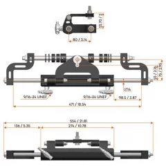 Multisteer OC-115U hydraulisylinteri, max 115hv