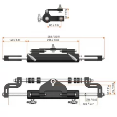 Multisteer OC-175 hydraulisylinteri, max 175hv