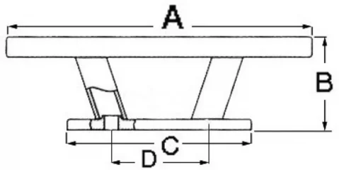 Osculati Nordic reelinkipollari musta 205mm