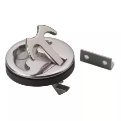 Door Latch (round) 62mm, Stainless Steel