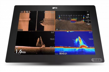 Raymarine AXIOM+ 12 RV monitoiminäyttö kaiulla ja kartalla