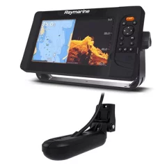 Raymarine Element 7 HV HV-100.02 peräpeilianturilla ja kartalla