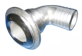 90° Skin Fitting for 50mm Hose, stainless steel