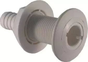 Runkoläpivienti letkulähdöllä 25mm valkoinen, muovi