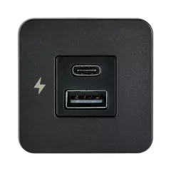 Scanstrut TILE USB-A / USB-C laturi 12/24V, musta