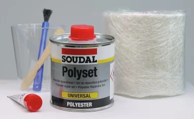 Soudal Polyset lasikuitukorjaussarja 250g