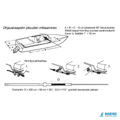 Ultraflex Ohjauskaapeli M90 MACH,  eri pituuksia