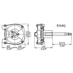 Ultraflex ohjauspesä T71 FC