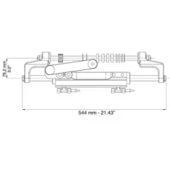 Ultraflex UC128-OBF/1 hydraulisylinteri, 120cm³