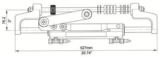 Ultraflex UC128-OBF/2 hydraulisylinteri, 128cm³