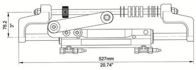 Ultraflex UC128-OBF/2 hydraulisylinteri, 128cm³