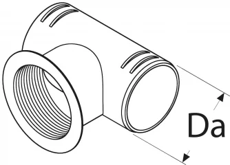 Webasto 90 asteen haara kierteillä 90mm