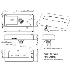 YACHT DEVICES NMEA2000 tekstinäyttö YDTD-20