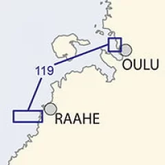 Satamakartta 119, Raahe ja Oulu, 2016