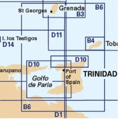 Imray B6:  Karibianmeren pienille Antilleille Granadalta Tobagolle ja Trinidadiin