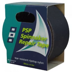 PSP spinnaker korjausteippi 50mm/ 4,5m, musta