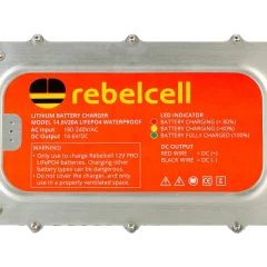 Rebelcell vedenpitävä (IP65) laturi 14.6V 20A Lifepo4