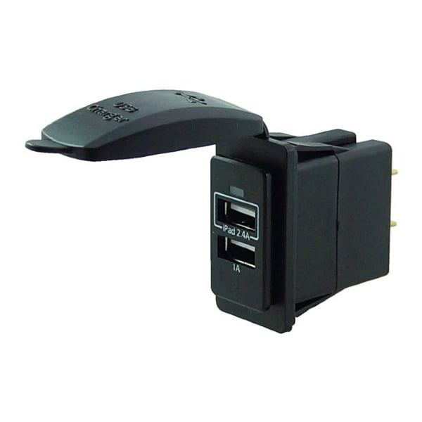 Talamex upotettava tupla USB latauspistoke kannella 3.4A