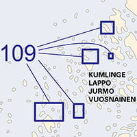 Satamakartta 109, Kumlinge, Lappo, Jurmo, Vuosnainen 2015