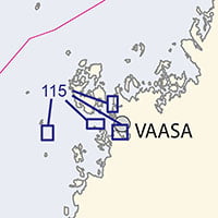 Satamakartta 115, Veckargrund,Nygrund,Vaasa & Raippaluoto 2013
