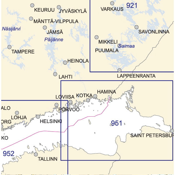 Yleismerikartta 951, Itäinen Suomenlahti (2015)