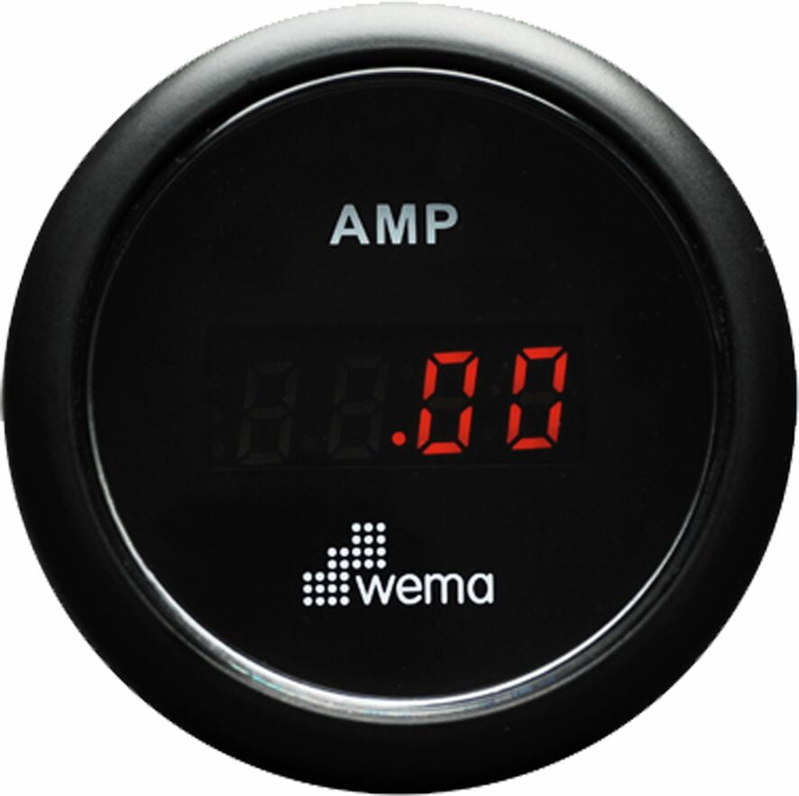 Wema amppeerimittari  +/- 150 amp, musta