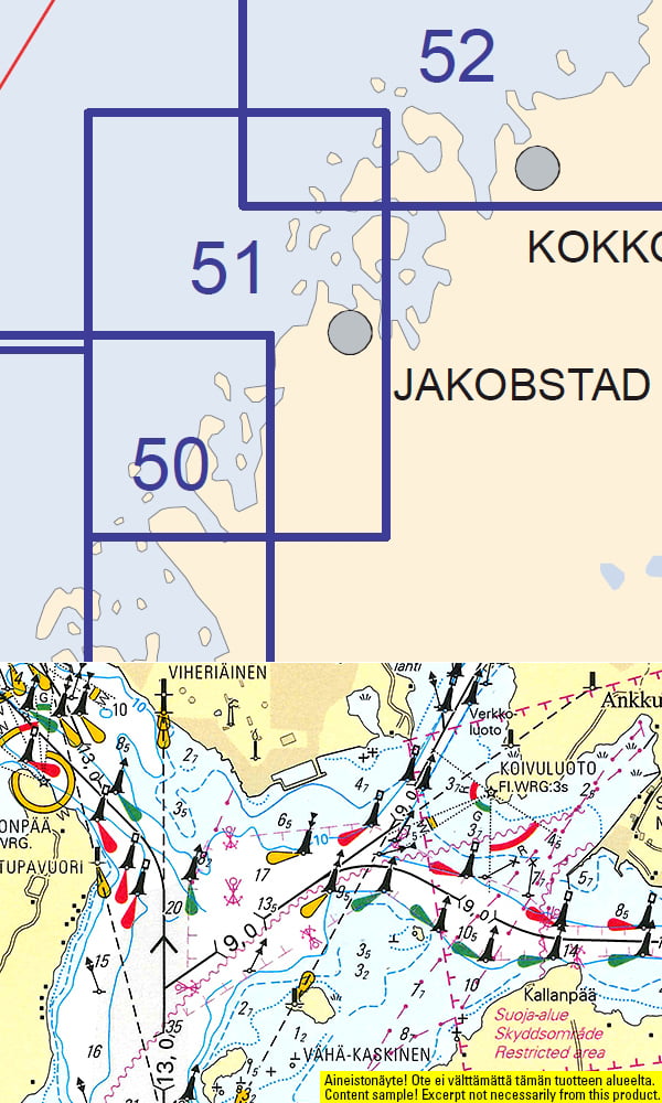Rannikkokartta 51, Pietarsaaren edusta