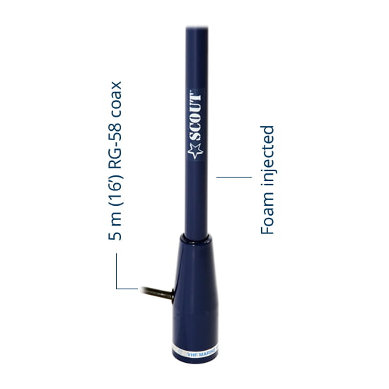 Scout KS-22 Blue Line 3db VHF lasikuitu antenni, pituus 1.5m