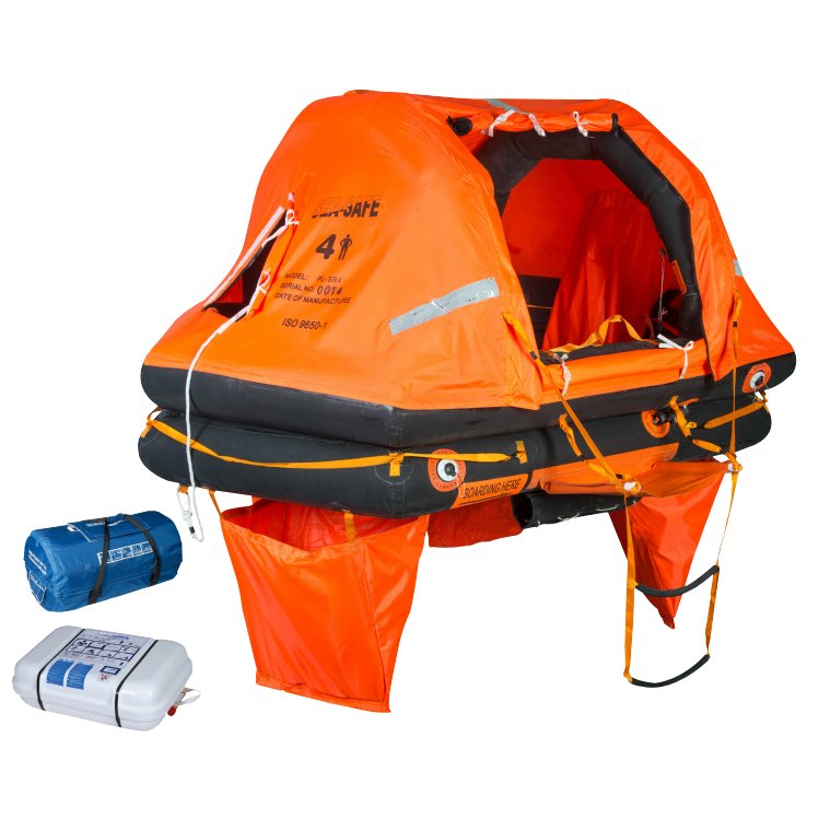 Sea Safe Pro Light 4 hengen pelastuslautta, kassimallinen